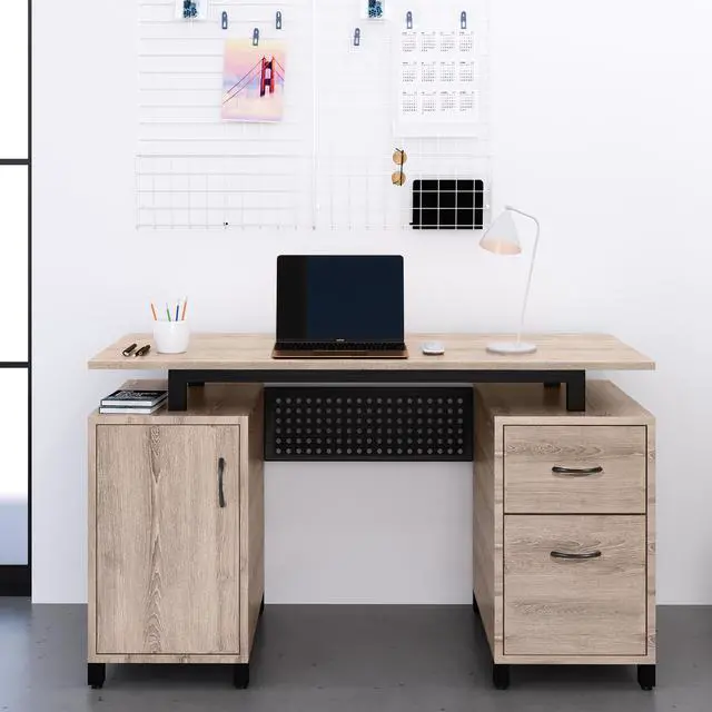 Main image of Techni Mobili Computer Desk with Storage, Grey
