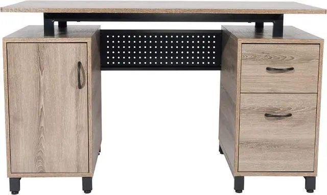 Alt view image 4 of 19 - Techni Mobili Computer Desk with Storage, Grey