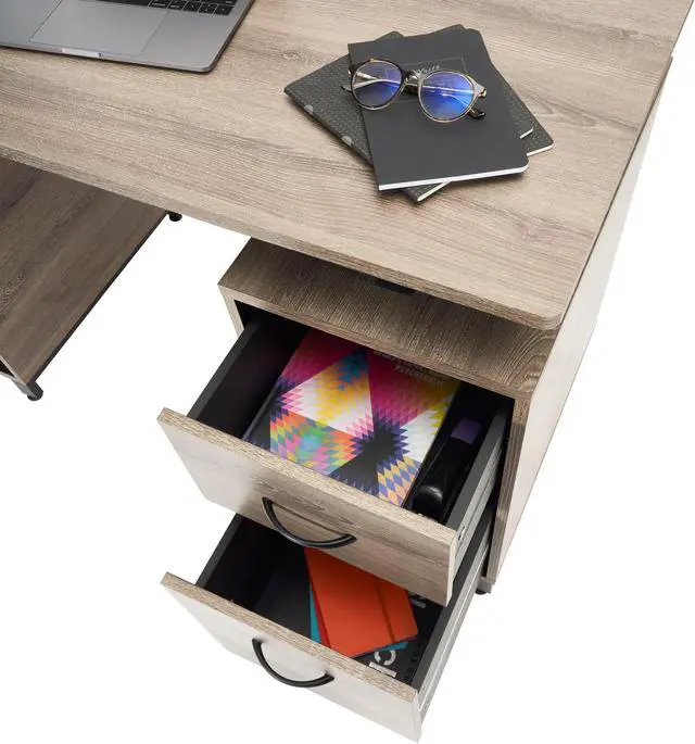 Alt view image 5 of 19 - Techni Mobili Computer Desk with Storage, Grey