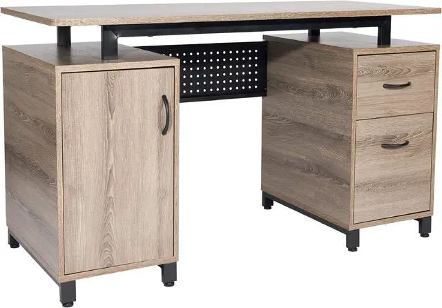 Alt view image 6 of 19 - Techni Mobili Computer Desk with Storage, Grey