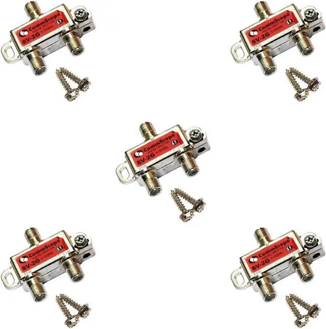 Main image of 2-Way Digital Coaxial Splitter SV-2G, 5-1002 Mhz (5 Pack)