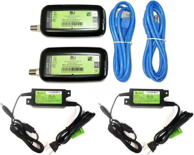 Alt view image 7 of 7 - DirecTV Broadband Deca Ethernet to Coax Adapter - 3rd Generation (2 Pack)