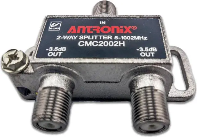 Alt view image 2 of 5 - Antronix High Performance 2-Way Cable TV Splitter CMC2002H OTA Coaxial 5-1002M