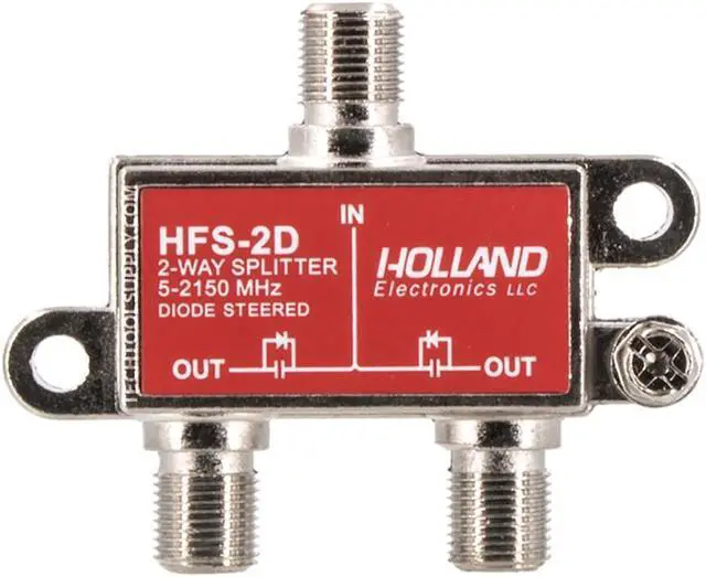 Main image of Holland Electronics 2-Way Diode Steered Splitter HFS-2D 5-2150 MHz Performance