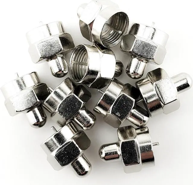 Main image of C2G 40675 75 Ohm F-Type Male Terminator Multipack (10 Pack) TAA Compliant, Silver