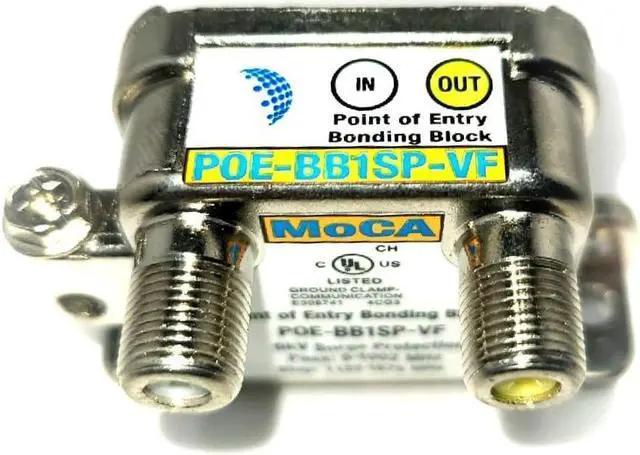 Alt view image 2 of 5 - Extreme Broadband MoCA POE-BB1SP-VF 6kV Surge Protection