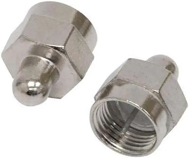 Alt view image 2 of 5 - C2G 40675 75 Ohm F-Type Male Terminator Multipack (10 Pack) TAA Compliant, Silver