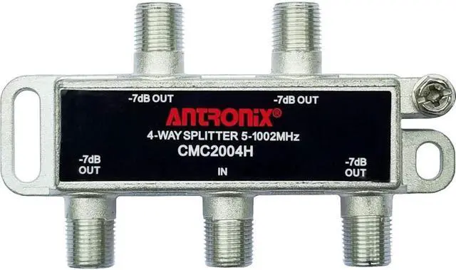 Alt view image 2 of 5 - Antronix CMC2004H 4-Way- (3) Pack - Horizontal Splitter (4) 7db Coaxial Ports 5-1002 MHz