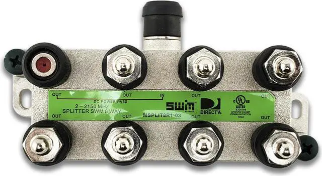 Main image of DirecTV AT&T 8-Way SWM Power Passing Splitter
