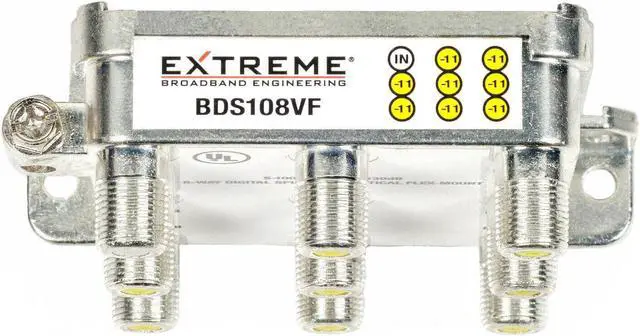 Alt view image 4 of 8 - EXTREME 8 WAY BALANCED HD DIGITAL 1GHz HIGH PERFORMANCE COAX CABLE SPLITTER - BDS108VF by Extreme