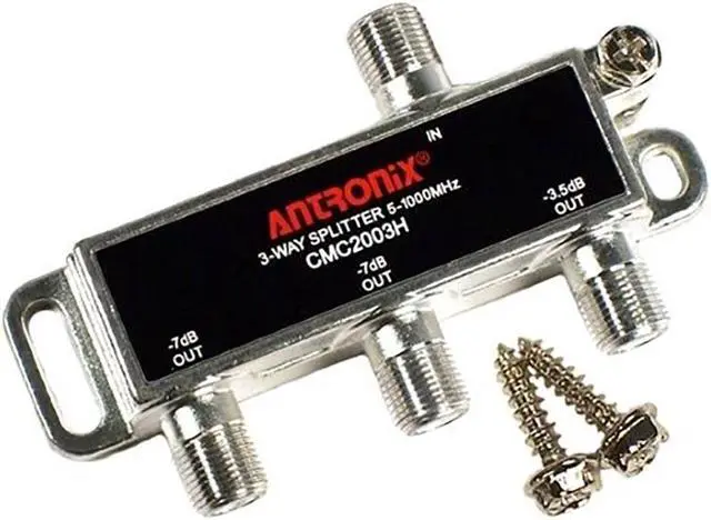 Alt view image 2 of 5 - Antronix High Performance 3-Way Cable TV Splitter CMC2003H-A OTA Coaxial 5-1002M