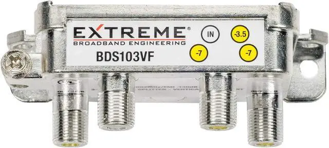 Main image of Extreme Broadband BDS103VF 3-Way Digital Vertical Splitter -RG6 Coaxial Splitter
