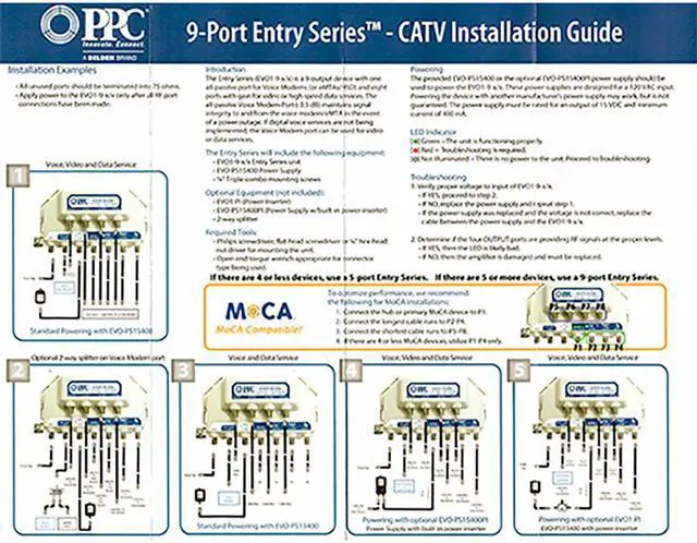 Alt view image 5 of 5 - PPC Evolution 9-Port Amplifier Signal Booster Cable TV