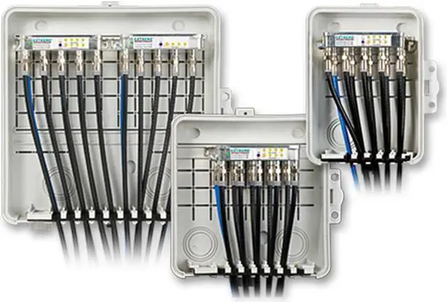 Alt view image 6 of 6 - Extreme Broadband Weather Proof Premise Enclosure 12x 12x3 Amphenol IPE12123-LTC