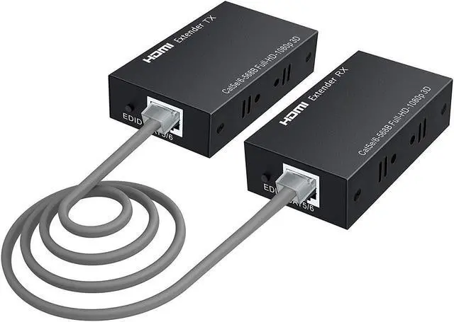 Alt view image 3 of 7 - SatelliteSale HDMI Extender Adapter up to 196ft HDMI over RJ45 Cat5-e Cat6 Cable