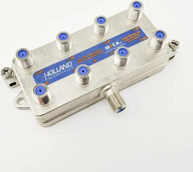 Alt view image 3 of 5 - Holland CATV MoCA Rated 8-Way Splitter GHS-8PRO-M 5-1675Mhz