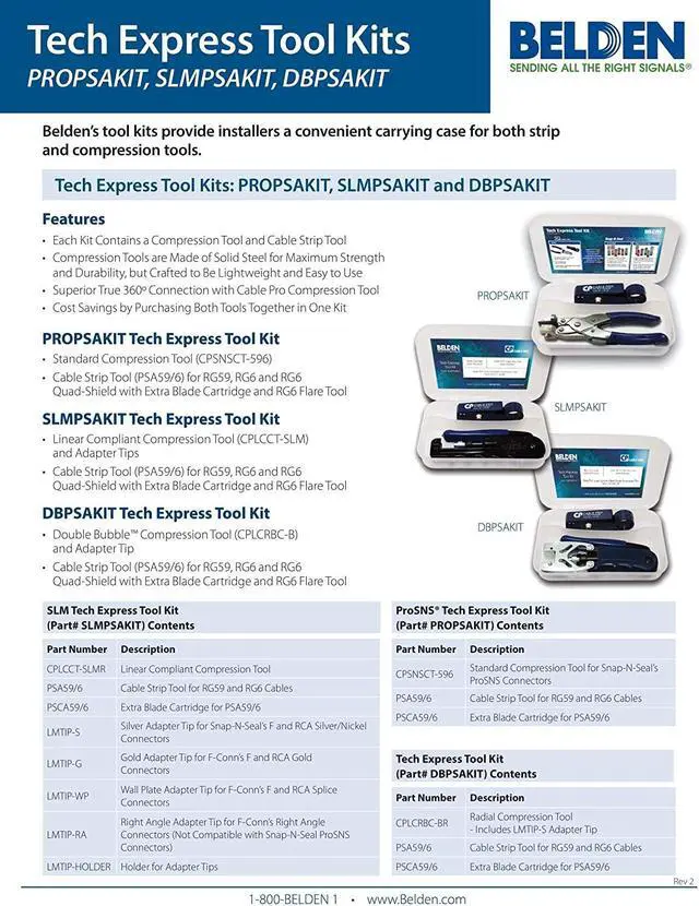Alt view image 5 of 5 - Belden Tech Express Tool Kit (SLMPSAKIT)