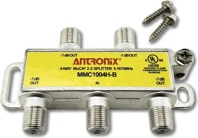 Alt view image 6 of 9 - 4 Way Antronix MMC1004H-B 5-1675 MHz MoCA 2.0 Splitter for Frontier Formerly Verizon Fios