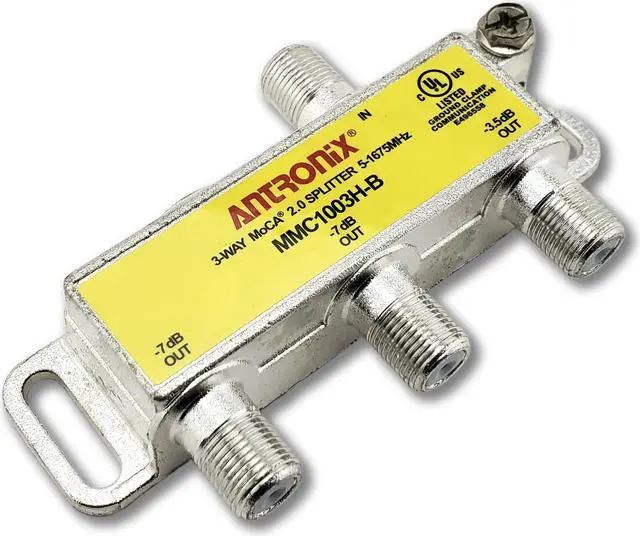 Alt view image 5 of 9 - 3 way antronix mmc1003hb 51675 mhz moca 2.0 splitter for frontier formerly verizon fios