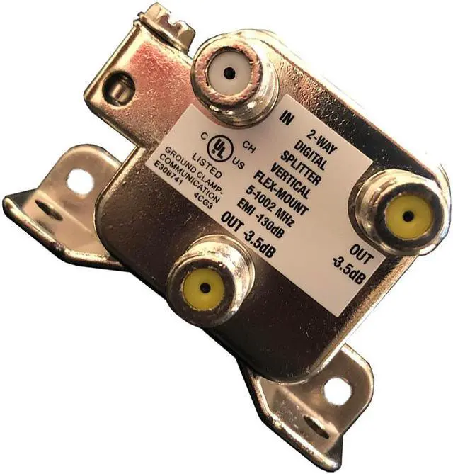 Alt view image 5 of 5 - Extreme Broadband BDS102VF 2-Way Digital Coaxial Vertical Splitter