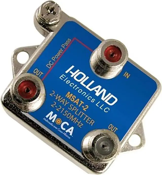 Alt view image 4 of 7 - Splitter, 2-Way, MoCa enabling, 2-2150Mhz, DirecTV Approved