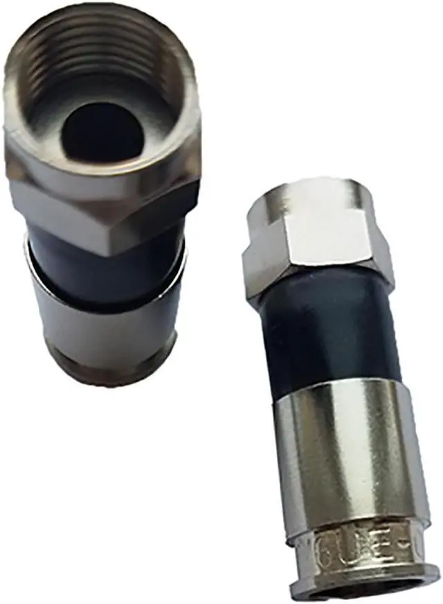 Main image of Perfect Vision PV6UE-05 Ridgeloc Compression Connectors RG6 Coax Cable Bag of 50