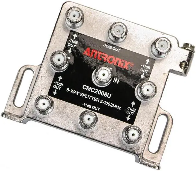 Alt view image 5 of 5 - Antronix High Performance 8-Way Cable TV Splitter CMC2008U OTA Coaxial 5-1002M