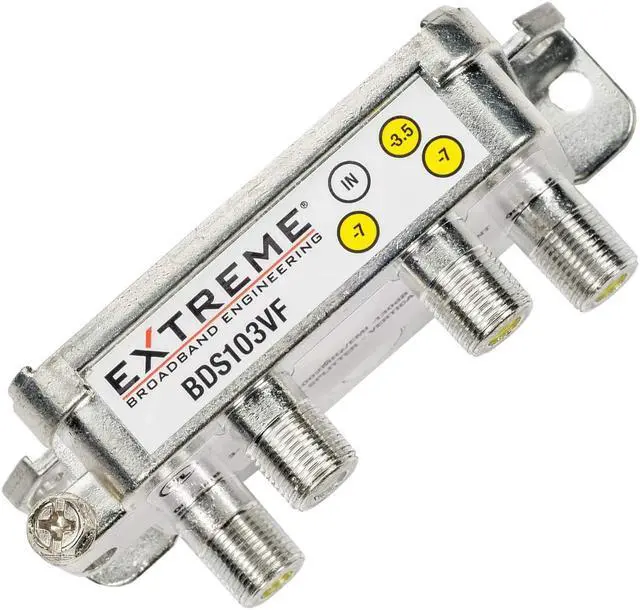 Alt view image 4 of 5 - Extreme Broadband BDS103VF 3-Way Digital Vertical Splitter -RG6 Coaxial Splitter
