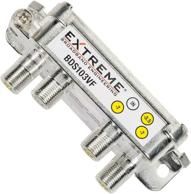 Alt view image 5 of 5 - Extreme Broadband BDS103VF 3-Way Digital Vertical Splitter -RG6 Coaxial Splitter