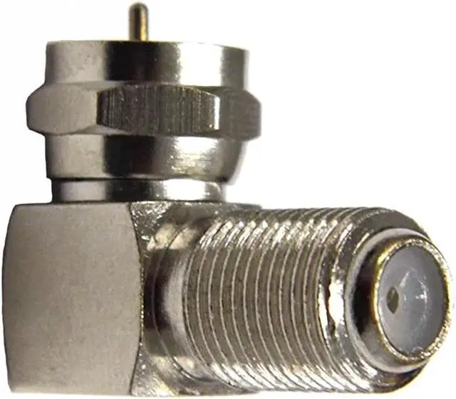 Alt view image 2 of 5 - Adapter 90° Degree Right Angled F Female to F Male 75 Ohm (2 Pack)