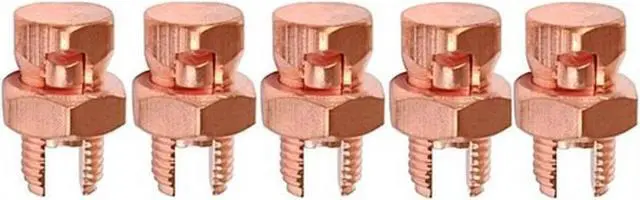 Alt view image 5 of 5 - 5 Pack High Strength Split Bolt Connectors 4 Gauge 8 Gauge Solid UL Listed SB-4