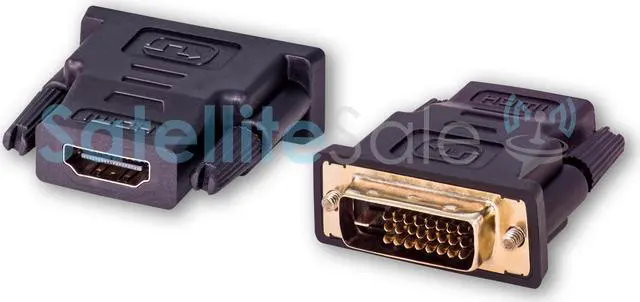 Alt view image 4 of 6 - SatelliteSale Bi-Directional Male DVI-D to Female HDMI Adapter 1080p Full HD PVC Black Converter