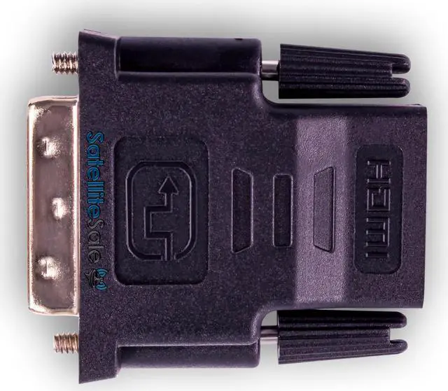 Alt view image 3 of 6 - SatelliteSale Bi-Directional Male DVI-D to Female HDMI Adapter 1080p Full HD PVC Black Converter