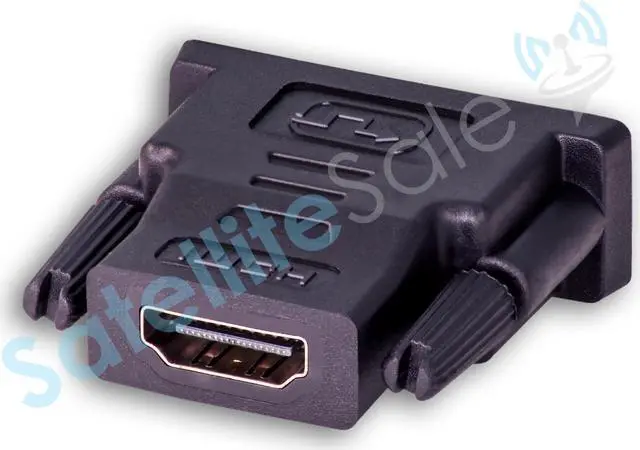 Alt view image 2 of 6 - SatelliteSale Bi-Directional Male DVI-D to Female HDMI Adapter 1080p Full HD PVC Black Converter