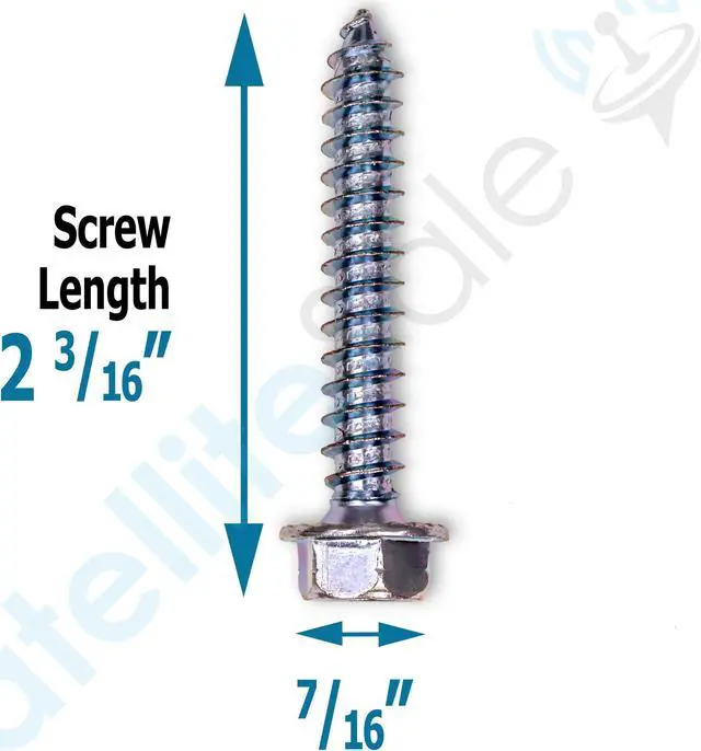 Alt view image 5 of 7 - SatelliteSale Universal Roof Patch Kit 10x Zinc Plated Lag Bolts and 5x Mastic Pitch Pads