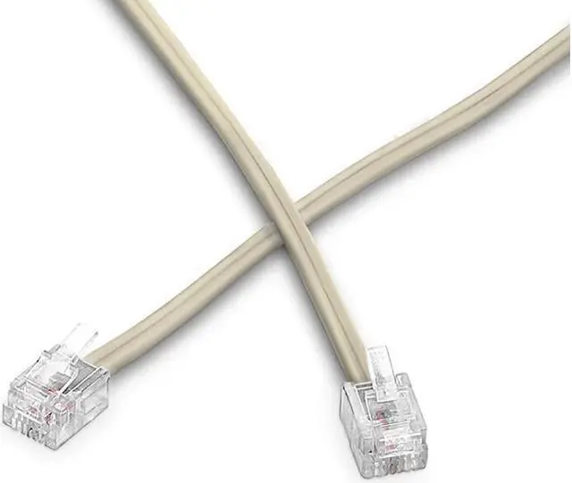Alt view image 2 of 5 - 25' FT Foot Ivory Beige Telephone Extension Cord Cable Line Wire RJ-11