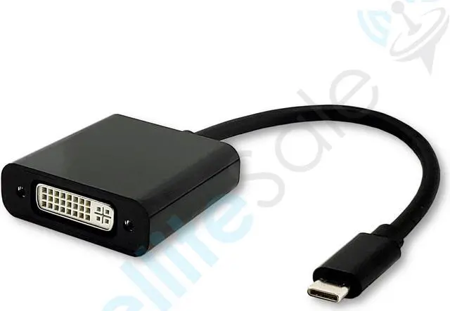 Alt view image 2 of 5 - SatelliteSale USB Type C to DVI Adapter Male to Female Converter 2K/60Hz PVC Black