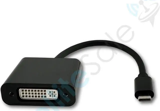 Alt view image 3 of 5 - SatelliteSale USB Type C to DVI Adapter Male to Female Converter 2K/60Hz PVC Black