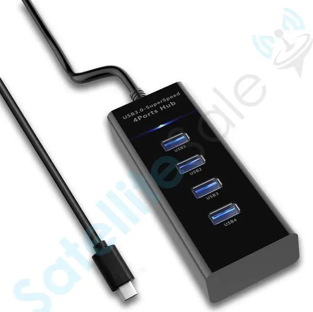Main image of SatelliteSale USB Type C to 4x USB 3.0 Type A Female Ports SuperSpeed 5Gbps Adapter