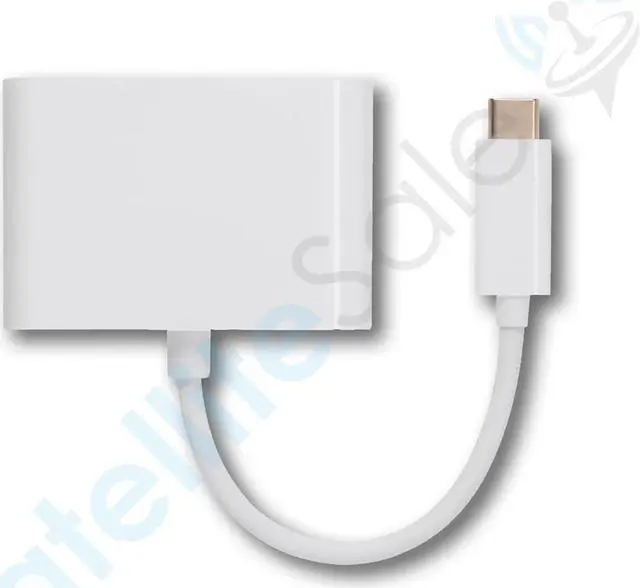 Alt view image 4 of 5 - SatelliteSale USB Type C to Female USB 3.0/HDMI/USB-C Multiport Converter 5Gbps 4K/30Hz PVC Black