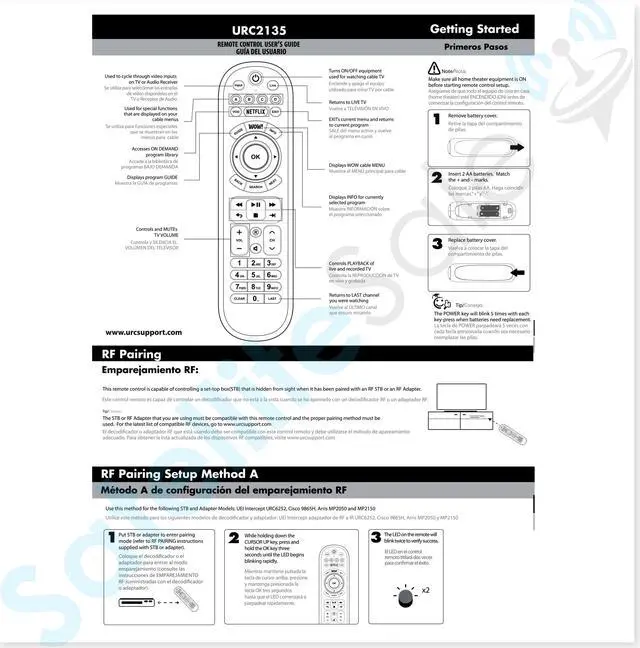 Alt view image 6 of 7 - WOW TV Netflix Remote Control URC2135