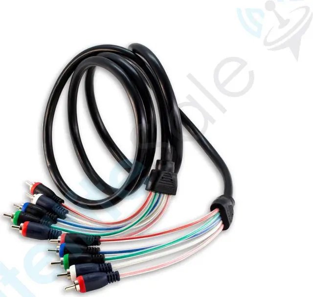 Alt view image 2 of 5 - 6FT Component Video Cable with Audio 5 RCA Red Green Blue RGB for HDTV DVD VCR