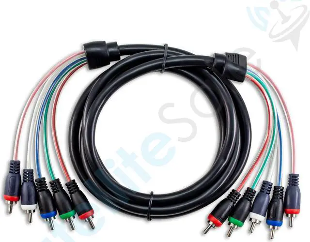 Alt view image 4 of 5 - 6FT Component Video Cable with Audio 5 RCA Red Green Blue RGB for HDTV DVD VCR