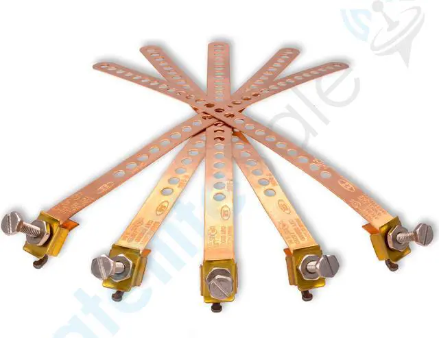 Alt view image 5 of 6 - SatelliteSale Copper Coated Grounding Strap 12" Flexible and Adjustable Pack of 1