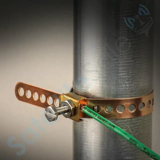 Alt view image 6 of 6 - SatelliteSale Copper Coated Grounding Strap 12" Flexible and Adjustable Pack of 1