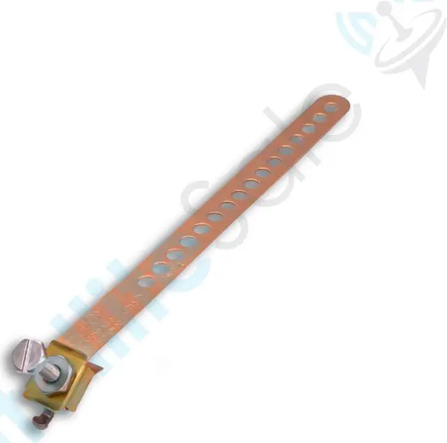 Main image of SatelliteSale Copper Coated Grounding Strap 6" Flexible and Adjustable Pack of 5 Pieces