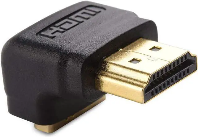 Alt view image 5 of 7 - SatelliteSale Digital HDMI Male to Female Right Angle 4K HDR PVC Black Adapter 270 degree