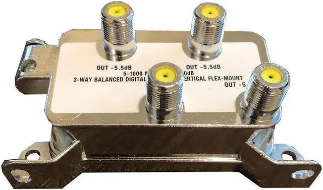 Alt view image 2 of 5 - Extreme Broadband Engineering Balanced 3-Way Coax Splitter BDS1103VFB