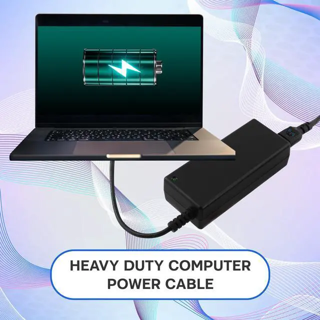 Alt view image 4 of 6 - SatelliteSale Universal Heavy Duty Computer Power Cable Male NEMA 5-15P to Female IEC C5 Universal Wire Black PVC Cord 6 feet