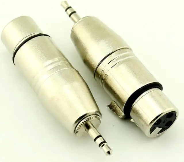 Alt view image 6 of 6 - 1pcs Stereo 3.5mm Mini Male TRS to XLR 3 Pin Female Microphone MIC Audio Adapter